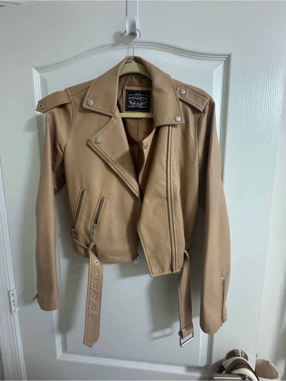 Levi's Women's Camel Faux Leather Moto Jacket